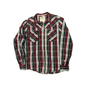 VINTAGE Jimmy'z Western Cowboy Snap Button Shirt - Plaid - Men's Medium